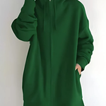 Lilo - Women's Relaxed Hoodie with Deep Side Pockets - Green