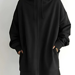 Lilo - Women's Relaxed Hoodie with Deep Side Pockets - Black