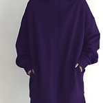 Lilo - Women's Relaxed Hoodie with Deep Side Pockets - Lilac
