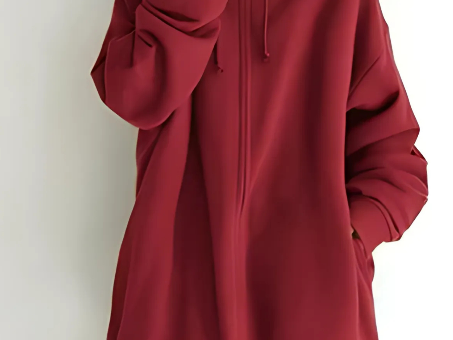 Lilo - Women's Relaxed Hoodie with Deep Side Pockets - Red