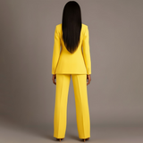 Linden - Women's Long Blazer and Slim Trouser Suit Set