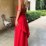 Linnet - Women's Sweetheart Neckline Tiered Ruffle Maxi Dress