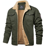 Lorcan - Men's Sherpa-Lined Winter Jacket - Army Green