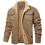Lorcan - Men's Sherpa-Lined Winter Jacket - Khaki