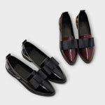 Maela - Women's Faux Leather Bow Loafers