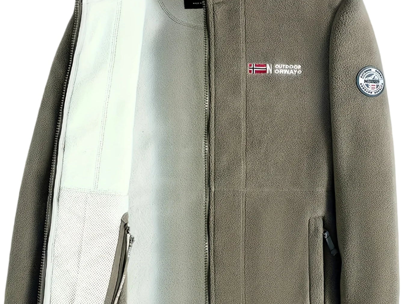 Magnus - Men's Full-Zip Outdoor Fleece Jacket - Beige