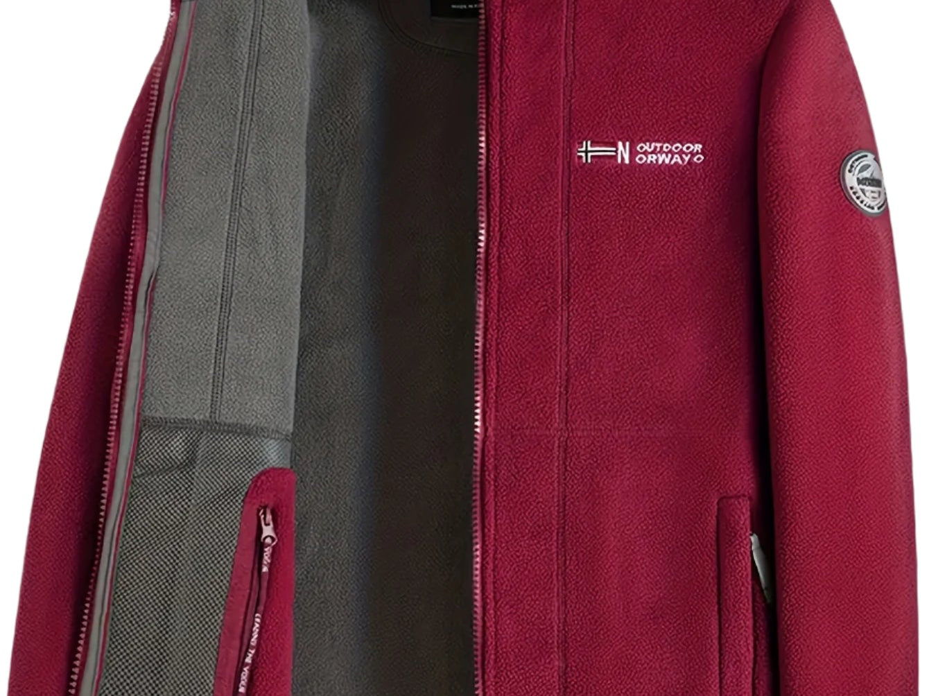 Magnus - Men's Full-Zip Outdoor Fleece Jacket - Red