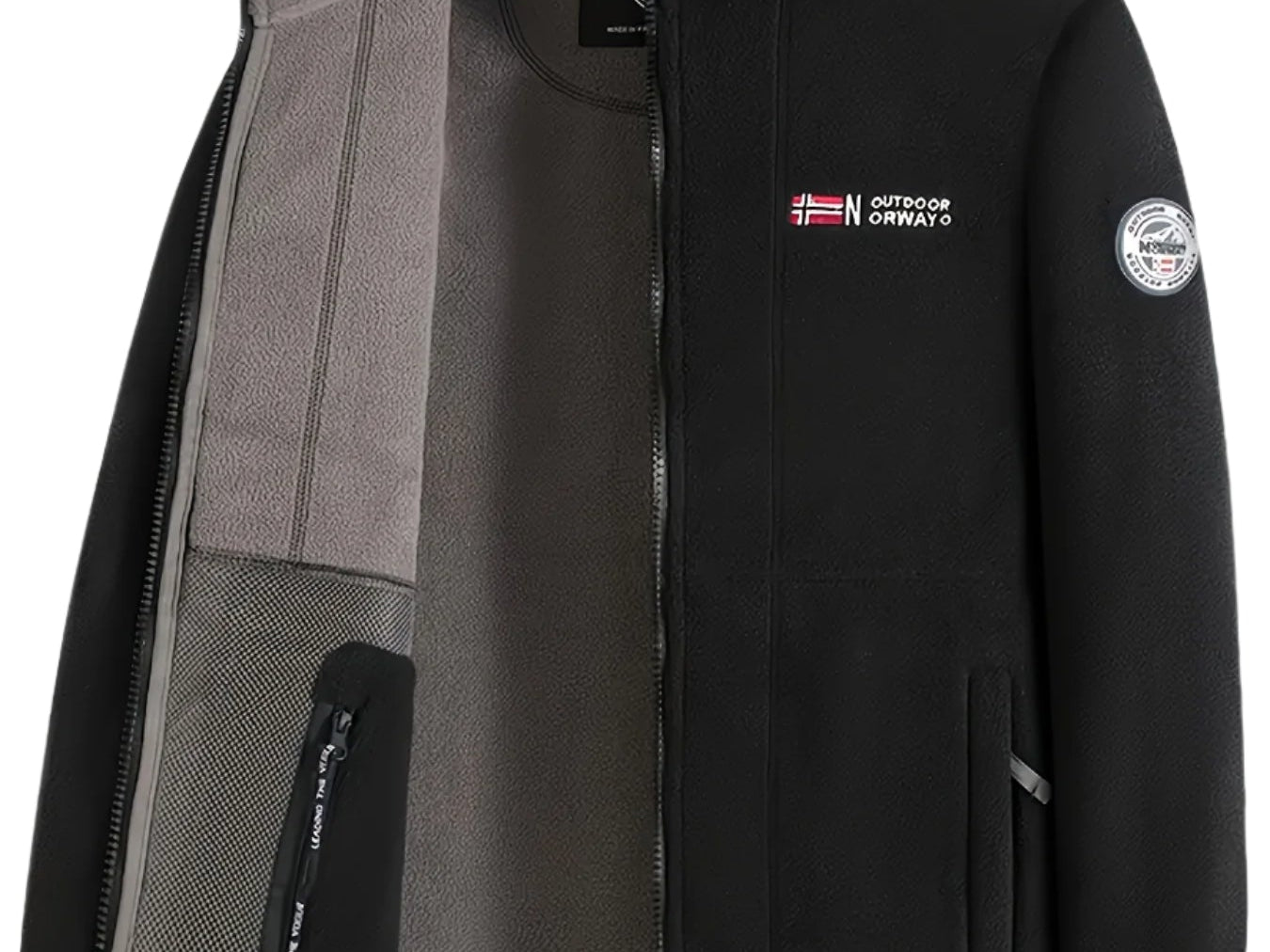 Magnus - Men's Full-Zip Outdoor Fleece Jacket - Black