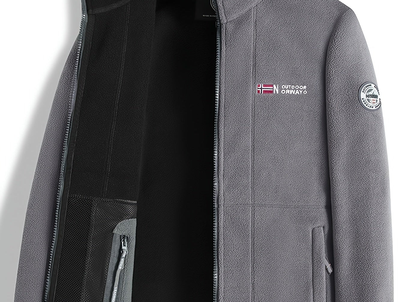 Magnus - Men's Full-Zip Outdoor Fleece Jacket - Gray