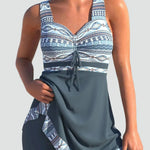 Grey sculpting one-piece swimsuit