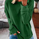 Mairin - Women's Soft Brushed Crew Neck Sweatshirt - Green