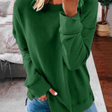 Mairin - Women's Soft Brushed Crew Neck Sweatshirt - Green