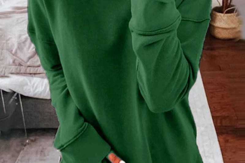 Mairin - Women's Soft Brushed Crew Neck Sweatshirt - Green