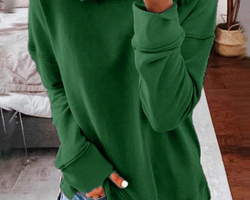 Mairin - Women's Soft Brushed Crew Neck Sweatshirt - Green
