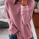 Mairin - Women's Soft Brushed Crew Neck Sweatshirt - Pink