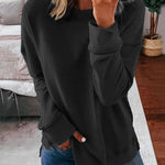 Mairin - Women's Soft Brushed Crew Neck Sweatshirt - Black