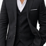 Marcus - Men's Three-Piece Linen Blend Suit with Vest