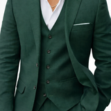 Marcus - Men's Three-Piece Linen Blend Suit with Vest