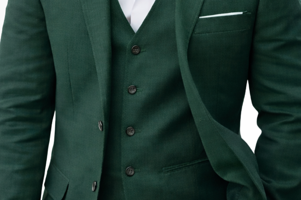 Marcus - Men's Three-Piece Linen Blend Suit with Vest