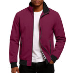 Mark - Men's Lightweight Minimalist Bomber Jacket - Red