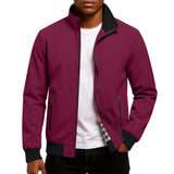 Mark - Men's Lightweight Minimalist Bomber Jacket - Red