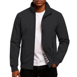 Mark - Men's Lightweight Minimalist Bomber Jacket - Black