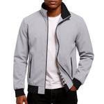 Mark - Men's Lightweight Minimalist Bomber Jacket - Gray