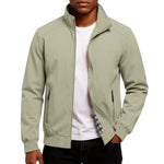 Mark - Men's Lightweight Minimalist Bomber Jacket - Light Green