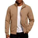 Mark - Men's Lightweight Minimalist Bomber Jacket - Khaki