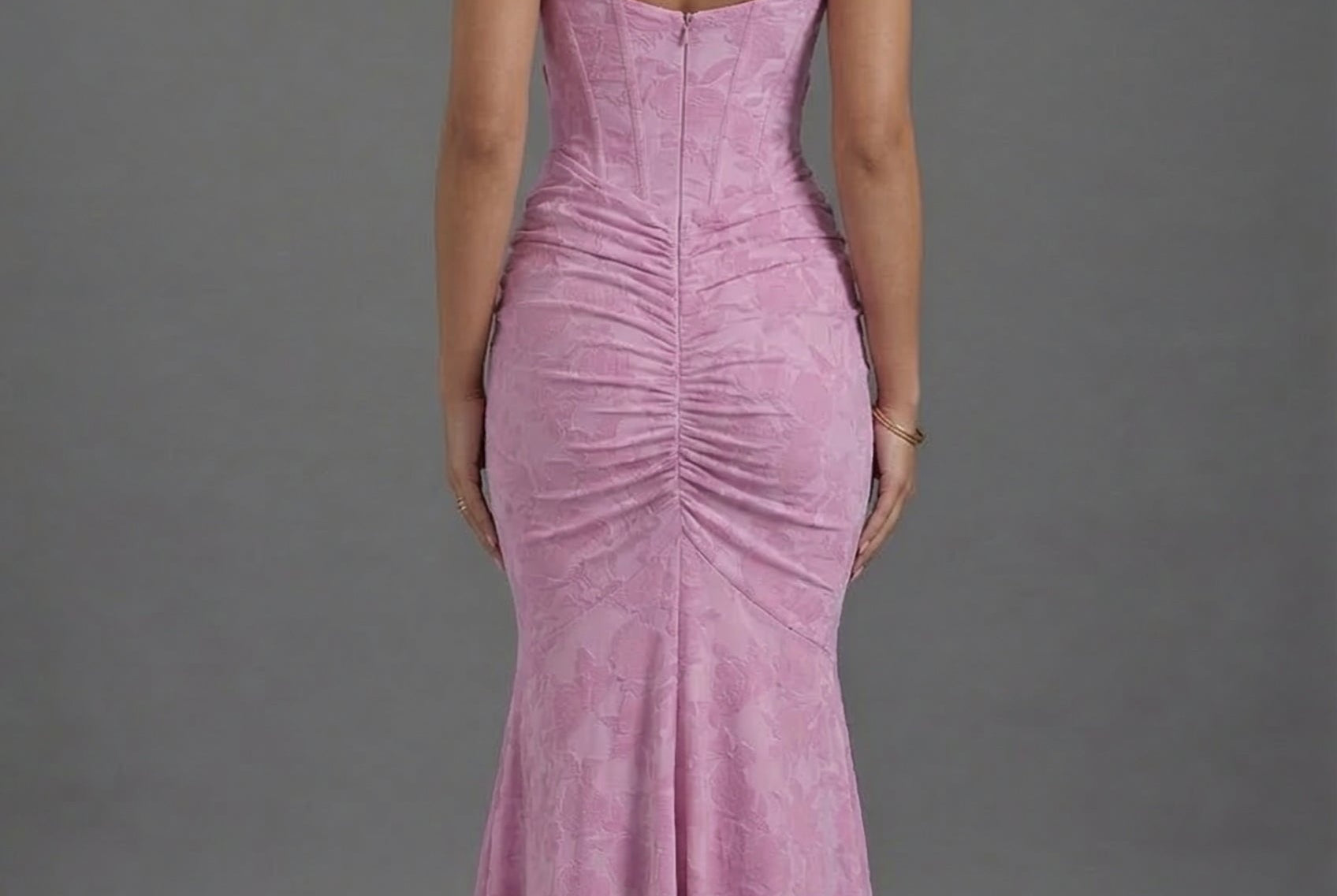 Olivia Corset Bodice Fishtail Maxi Dress side