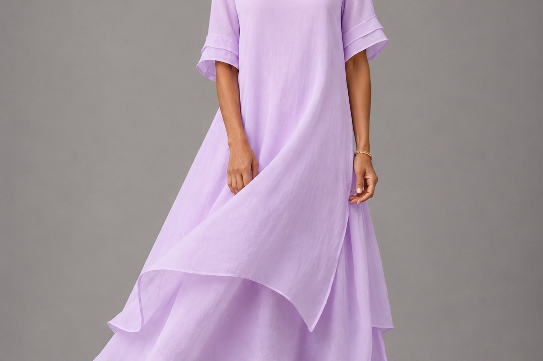 Women's Tiered Chiffon Maxi Dress | Flowing Elegant Maxi Dress