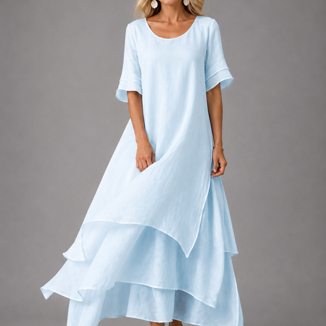 Women's Tiered Chiffon Maxi Dress | Flowing Elegant Maxi Dress