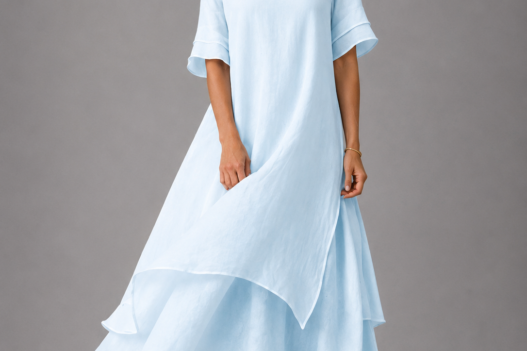 Women's Tiered Chiffon Maxi Dress | Flowing Elegant Maxi Dress