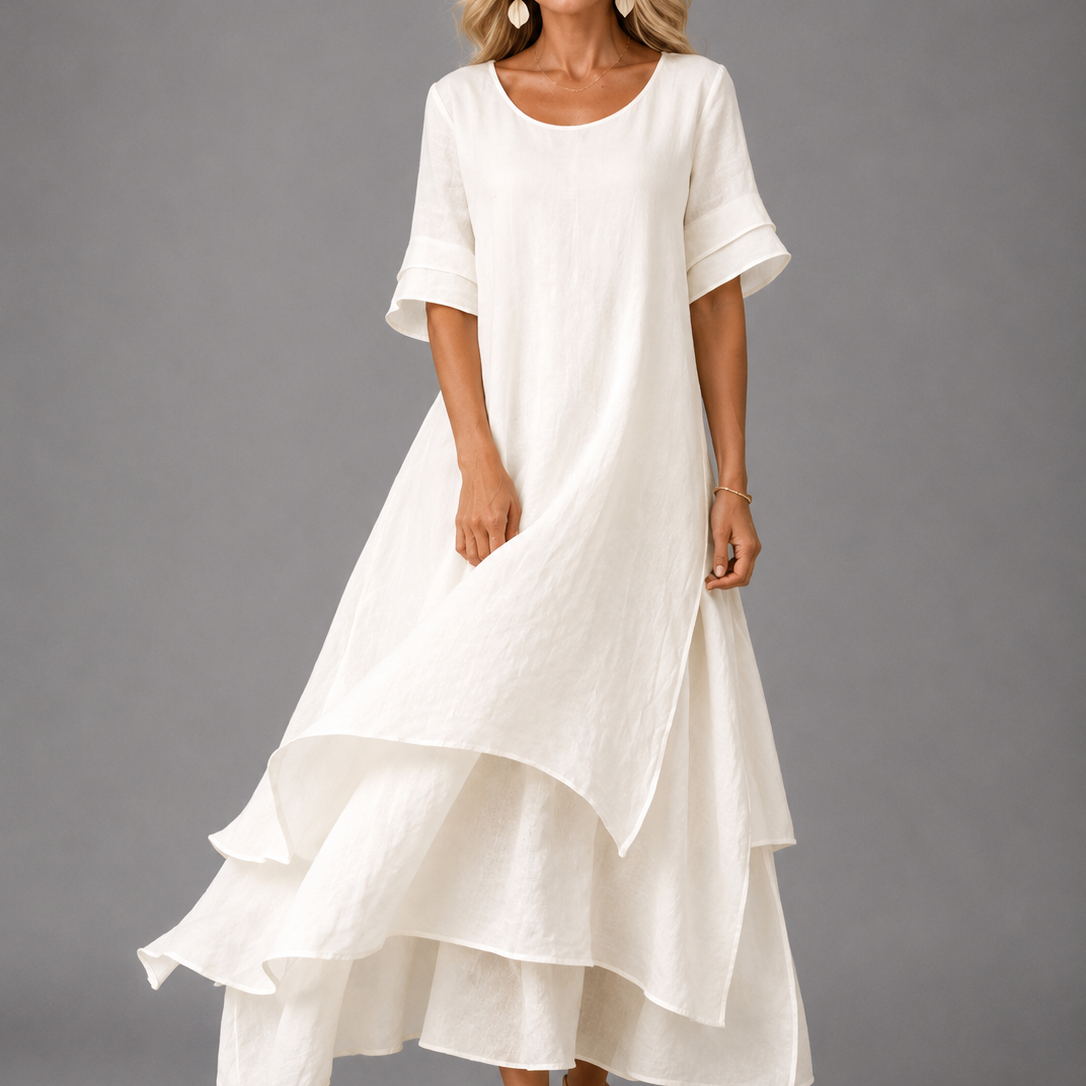 Women's Tiered Chiffon Maxi Dress | Flowing Elegant Maxi Dress