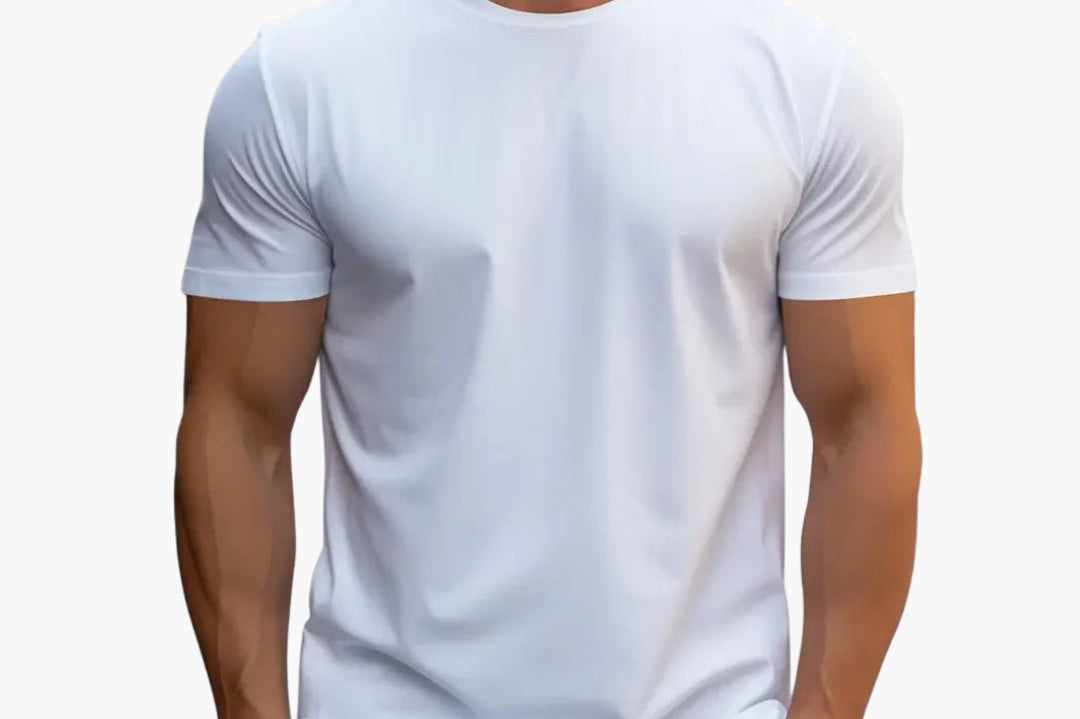 Merrick - Men's Classic Crewneck Cotton T-Shirt - White