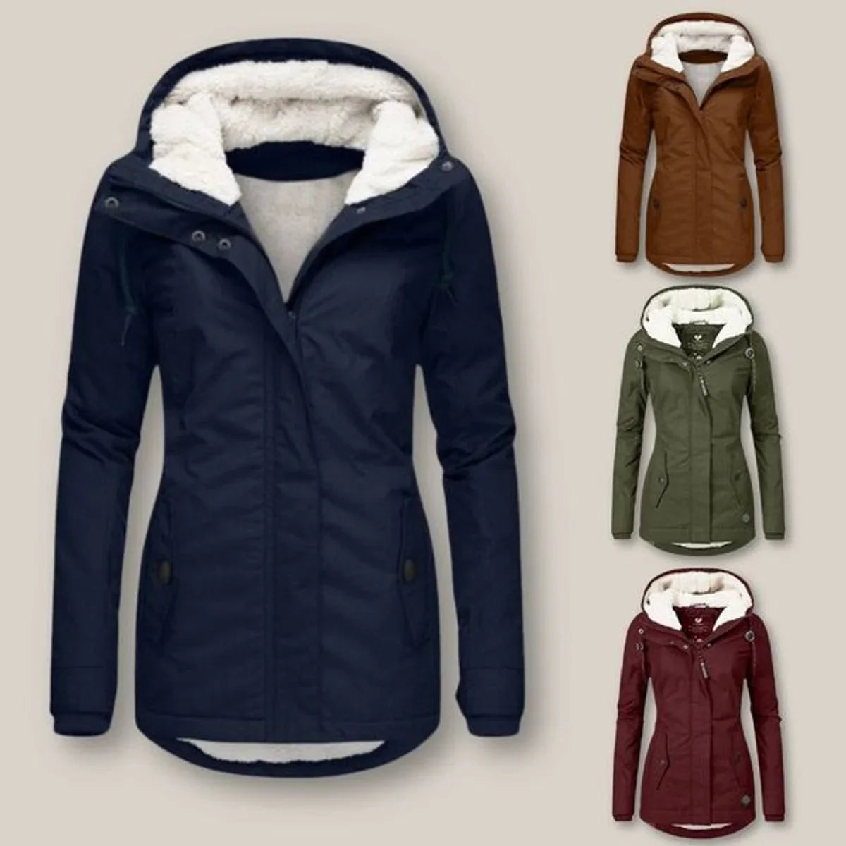 Mirabelle - Women's Sherpa-Lined Hooded Quilted Jacket