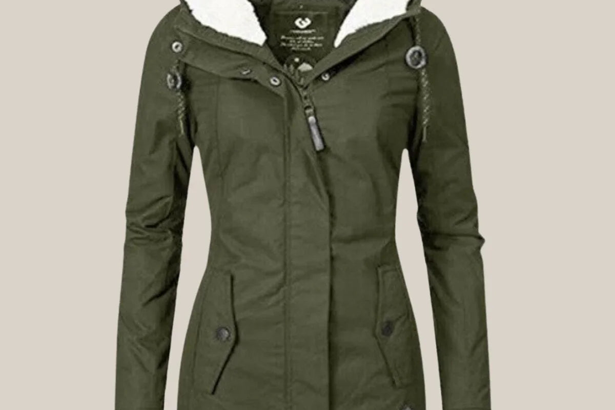 Mirabelle - Women's Sherpa-Lined Hooded Quilted Jacket - Green