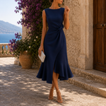 Mirela Midi Dress - Navy Blue