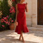 Mirela Midi Dress - Red