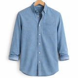 Montague - Men's Relaxed Fit Chambray Shirt with Chest Pocket