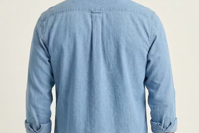 Montague - Men's Relaxed Fit Chambray Shirt with Chest Pocket