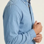 Montague - Men's Relaxed Fit Chambray Shirt with Chest Pocket