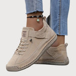 Nelda - Women's Cushioned Arch Support Walking Sneakers - Beige