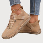 Nelda - Women's Cushioned Arch Support Walking Sneakers - Khaki