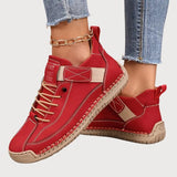 Nelda - Women's Cushioned Arch Support Walking Sneakers - Red
