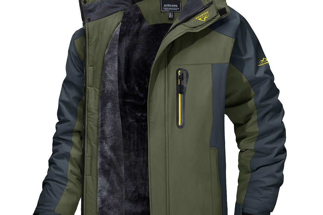 Nevin - Men's Insulated Weather-Resistant Winter Jacket - Army Green