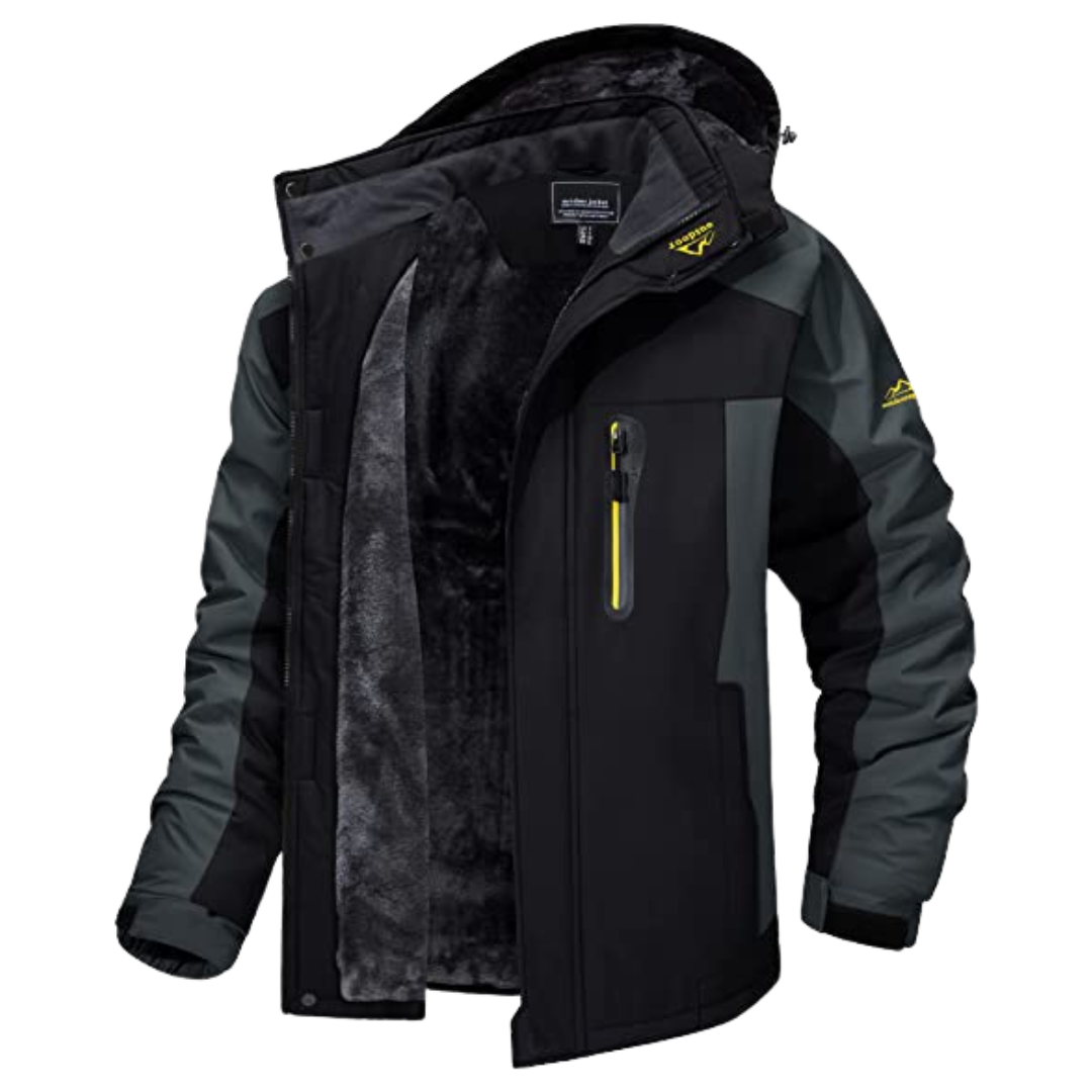 Nevin - Men's Insulated Weather-Resistant Winter Jacket - Black