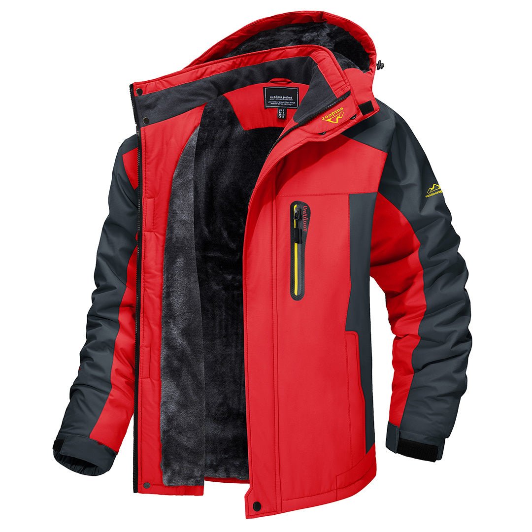 Nevin - Men's Insulated Weather-Resistant Winter Jacket - Red