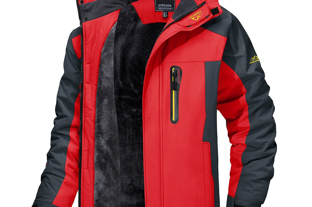 Nevin - Men's Insulated Weather-Resistant Winter Jacket - Red