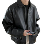 Niall - Men's Oversized Leather Bomber Jacket